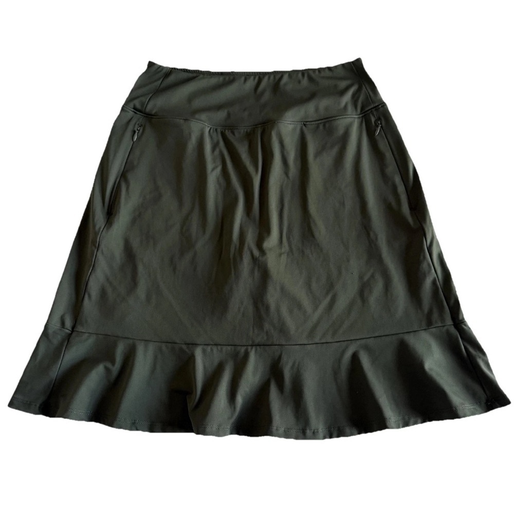 Viodia Skort Womens S Ruffle Hem Golf Tennis Prep Pickleball Stretch Zip Pocket